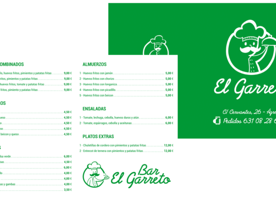 Carta - Bar El Garreto de Ágreda